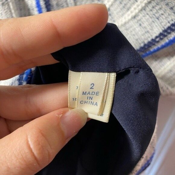 Rebecca Minkoff | Katya Tweed Pattern Mini Sheath Dress Gray/Blue Sz 2 XS - Picture 11 of 12